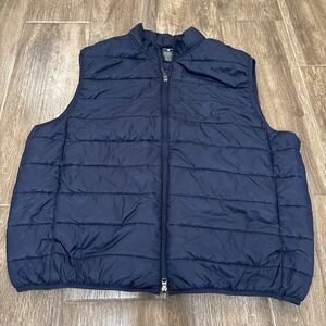 Men's Puffer Vest Size 2XL Navy Blue Lightweight